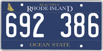 RI license plate 692386