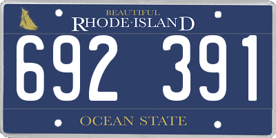 RI license plate 692391