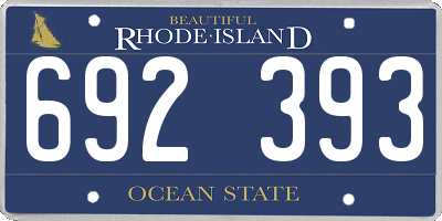 RI license plate 692393