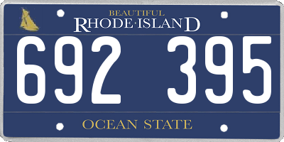 RI license plate 692395