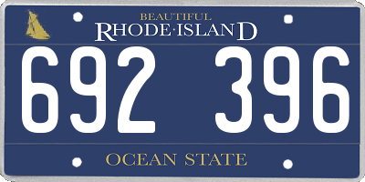RI license plate 692396
