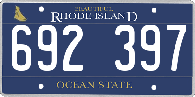 RI license plate 692397