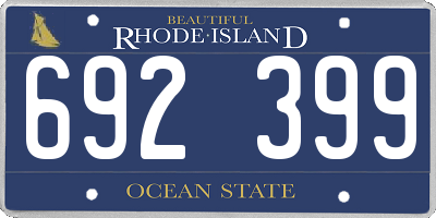 RI license plate 692399