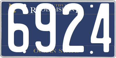 RI license plate 6924