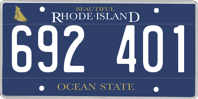 RI license plate 692401
