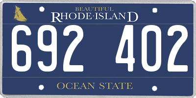 RI license plate 692402