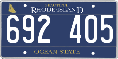 RI license plate 692405