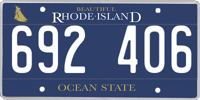 RI license plate 692406