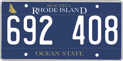 RI license plate 692408