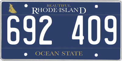 RI license plate 692409