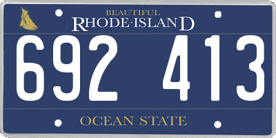 RI license plate 692413