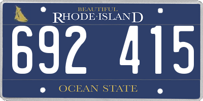 RI license plate 692415
