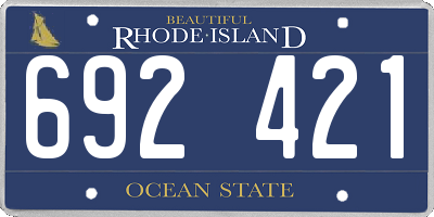 RI license plate 692421