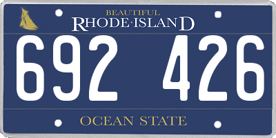 RI license plate 692426