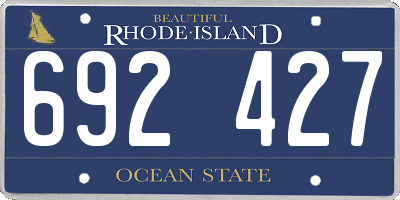 RI license plate 692427