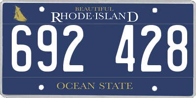 RI license plate 692428