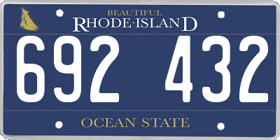 RI license plate 692432