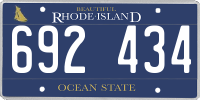 RI license plate 692434