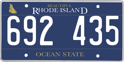 RI license plate 692435