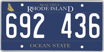 RI license plate 692436