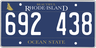 RI license plate 692438