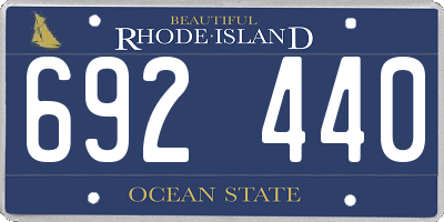 RI license plate 692440