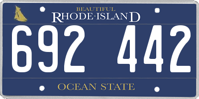 RI license plate 692442