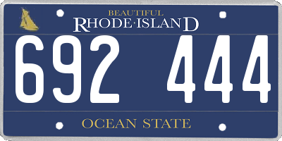 RI license plate 692444