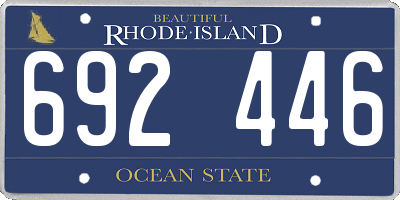 RI license plate 692446