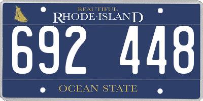 RI license plate 692448