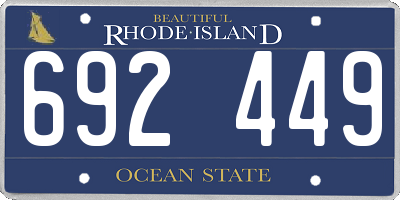 RI license plate 692449