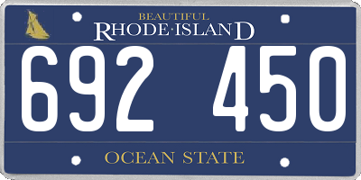RI license plate 692450