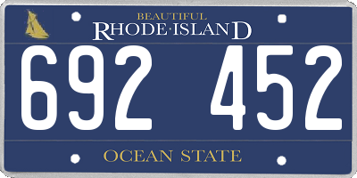 RI license plate 692452