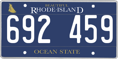 RI license plate 692459