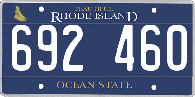 RI license plate 692460