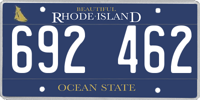 RI license plate 692462