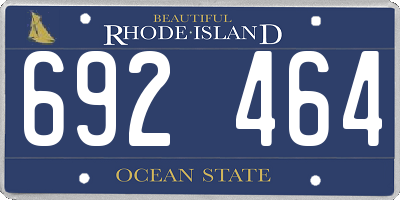 RI license plate 692464