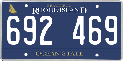 RI license plate 692469