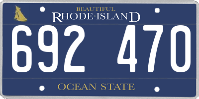 RI license plate 692470
