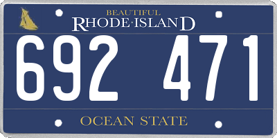 RI license plate 692471