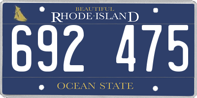RI license plate 692475