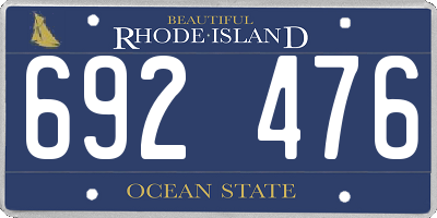 RI license plate 692476