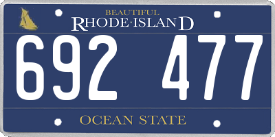 RI license plate 692477