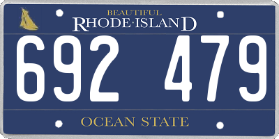 RI license plate 692479