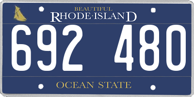 RI license plate 692480