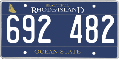 RI license plate 692482