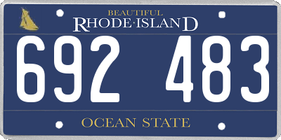 RI license plate 692483
