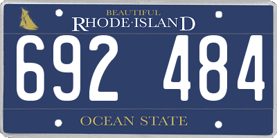 RI license plate 692484