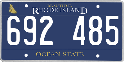 RI license plate 692485