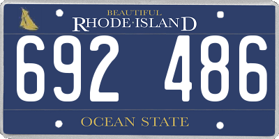 RI license plate 692486